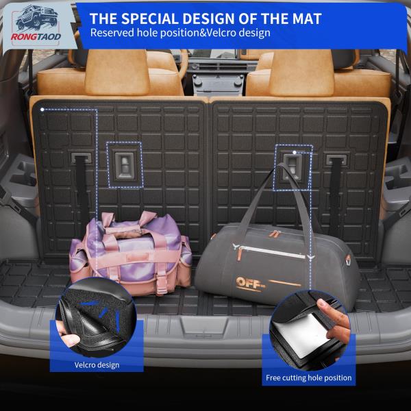 PCS Floor Mats Set for 2024-2026 Hyundai Santa Fe Cargo and Backrest Mats