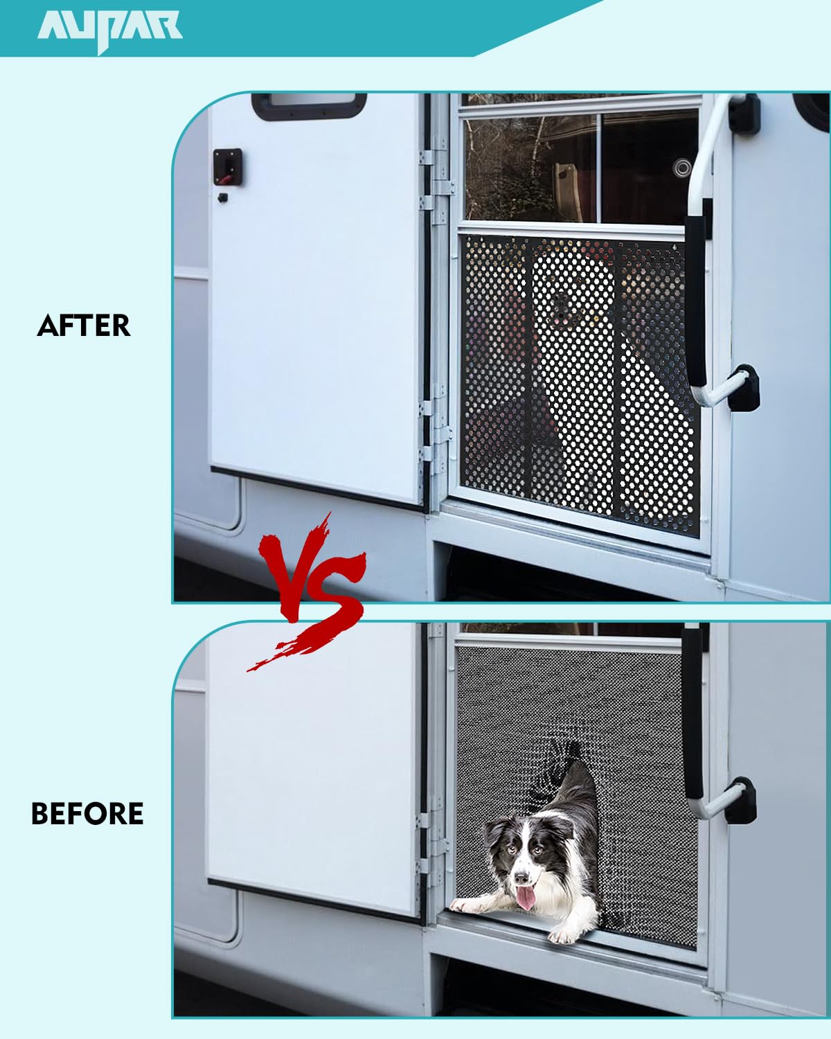 RV Entry Screen Door Grille Adjustable 22-31.5 Black