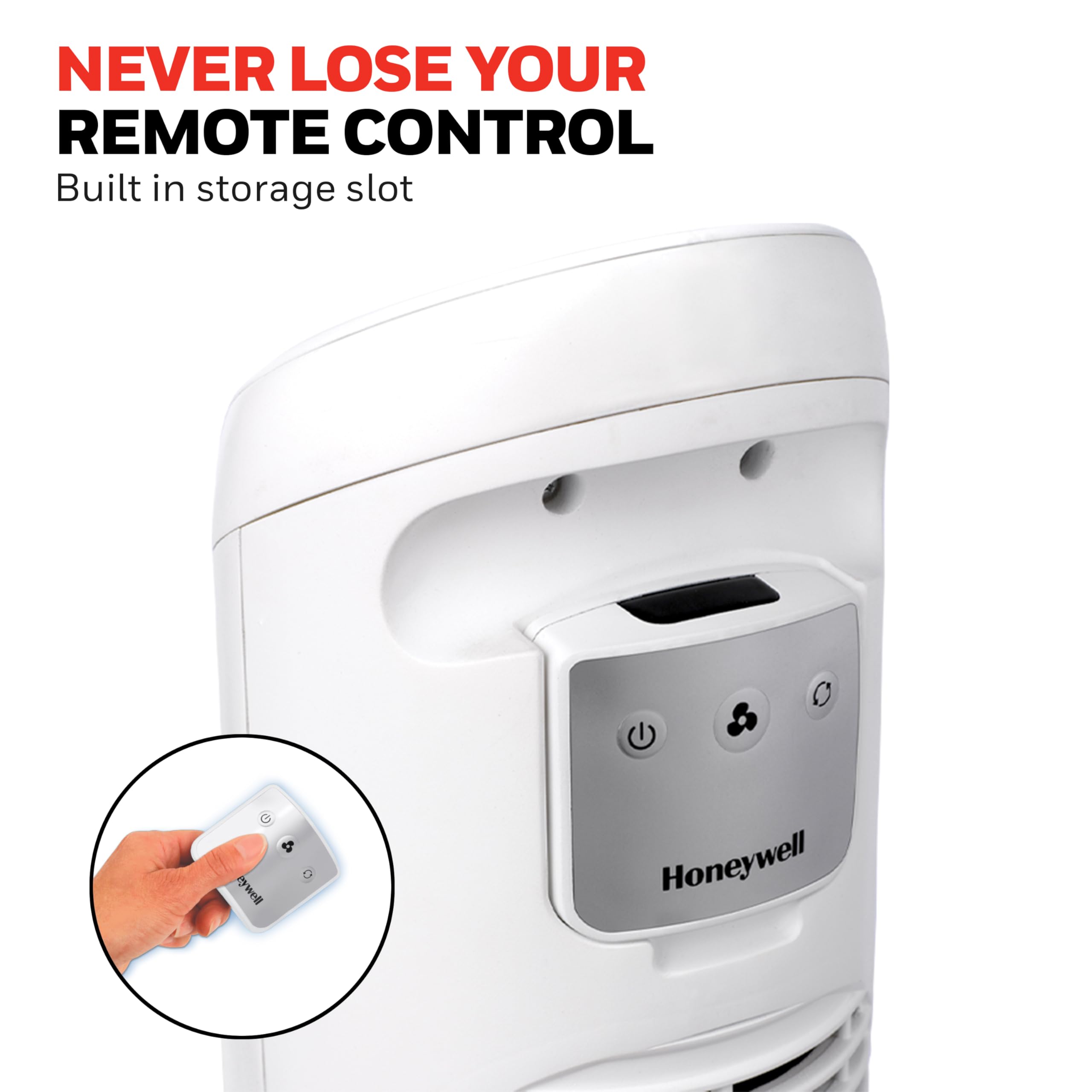 Honeywell QuietSet Whole Room Oscillating Tower Fan with Remote, White, HYF260 Retail $56.00