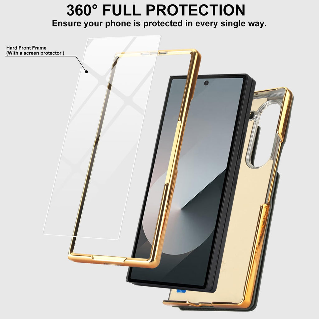 Green Samsung Galaxy Z Fold 6 Wallet Flip Case w S-Pen  Card Holder Screen Protector Kickstand