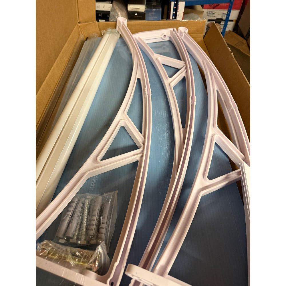 New GGNEBAI 40x80 Polycarbonate Door Entrance Awning Canopy - UVRainSnow Protect Blue