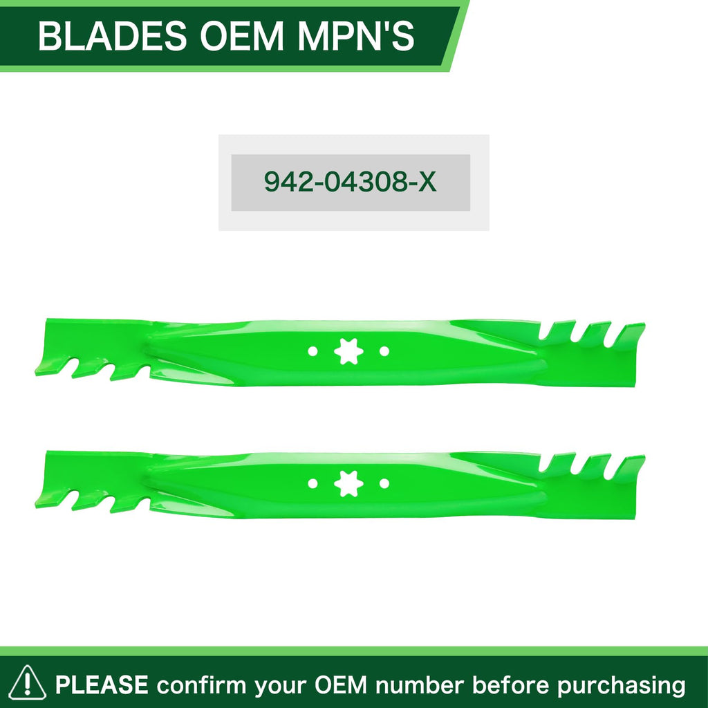 '-04308-X Mulching Lawn Mower Blades 2-Pack for 42 Inch Deck