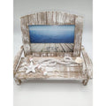 Nautical Beach Photo Frame 6 x 4 with Starfish and Rope Decor in Distressed White Retail $25.00