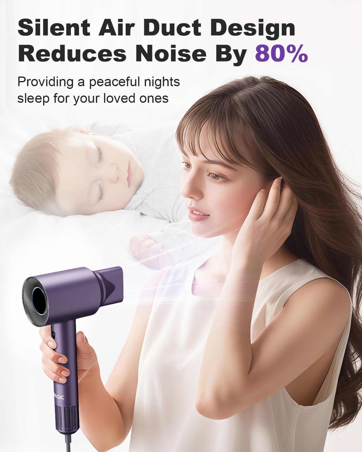 High-Speed Hair Dryer - Purple
