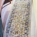 Distressed Medallion Runner Rug Neutral Tones 2 ft x 7 ft