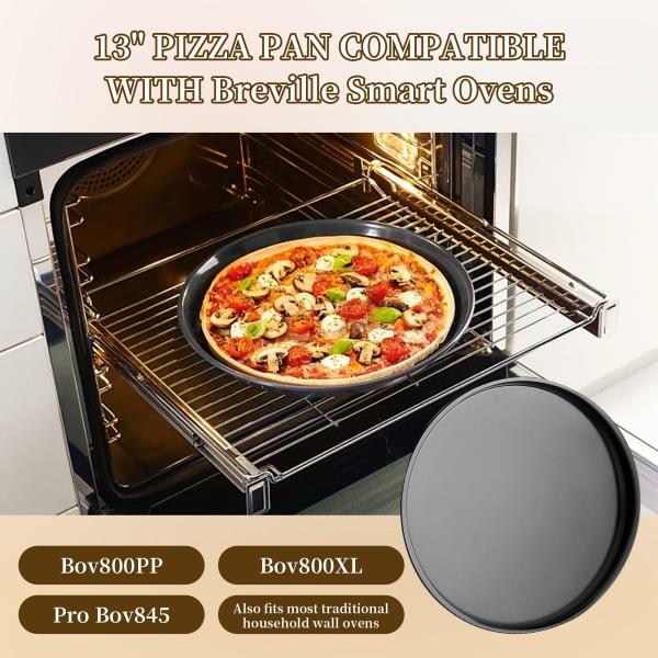 -Pack 13 Inch Round Non-Stick Pizza Pan for Breville Smart Ovens