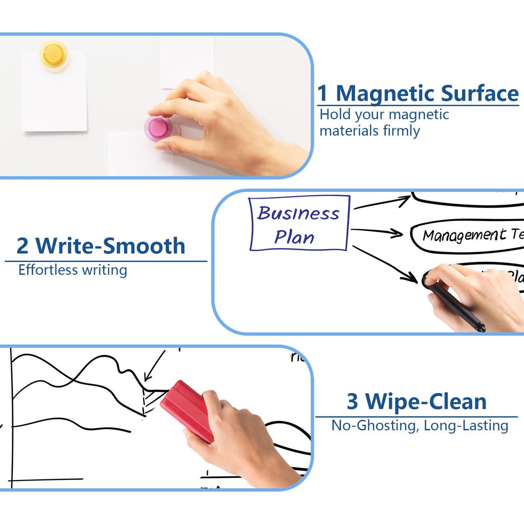Open-Box New XBoard Magnetic Dry Erase Board 36 x 24 Double Sided Silver Frame Retail $33.00