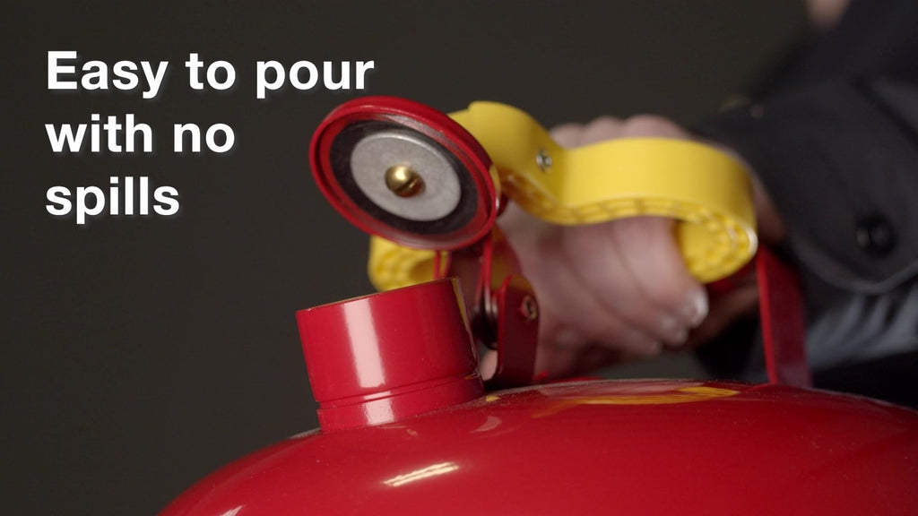 Red 5 Gallon Type I Safety Gas Can Galvanized Steel with Flame Arrester Self-Closing Lid