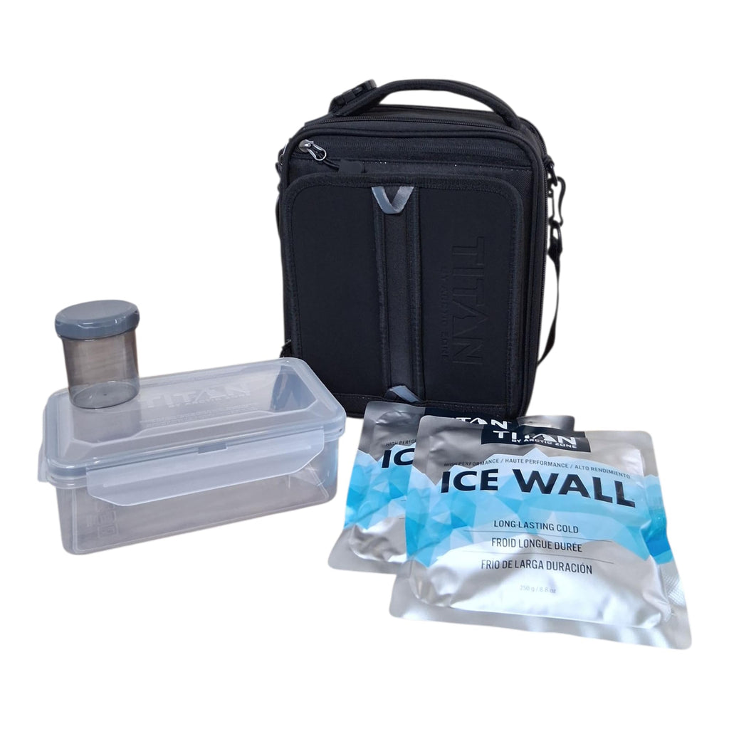 Black Expandable Insulated Lunch Box Cooler with 2 Ice Walls  Leak-Proof Lining Retail $44.00