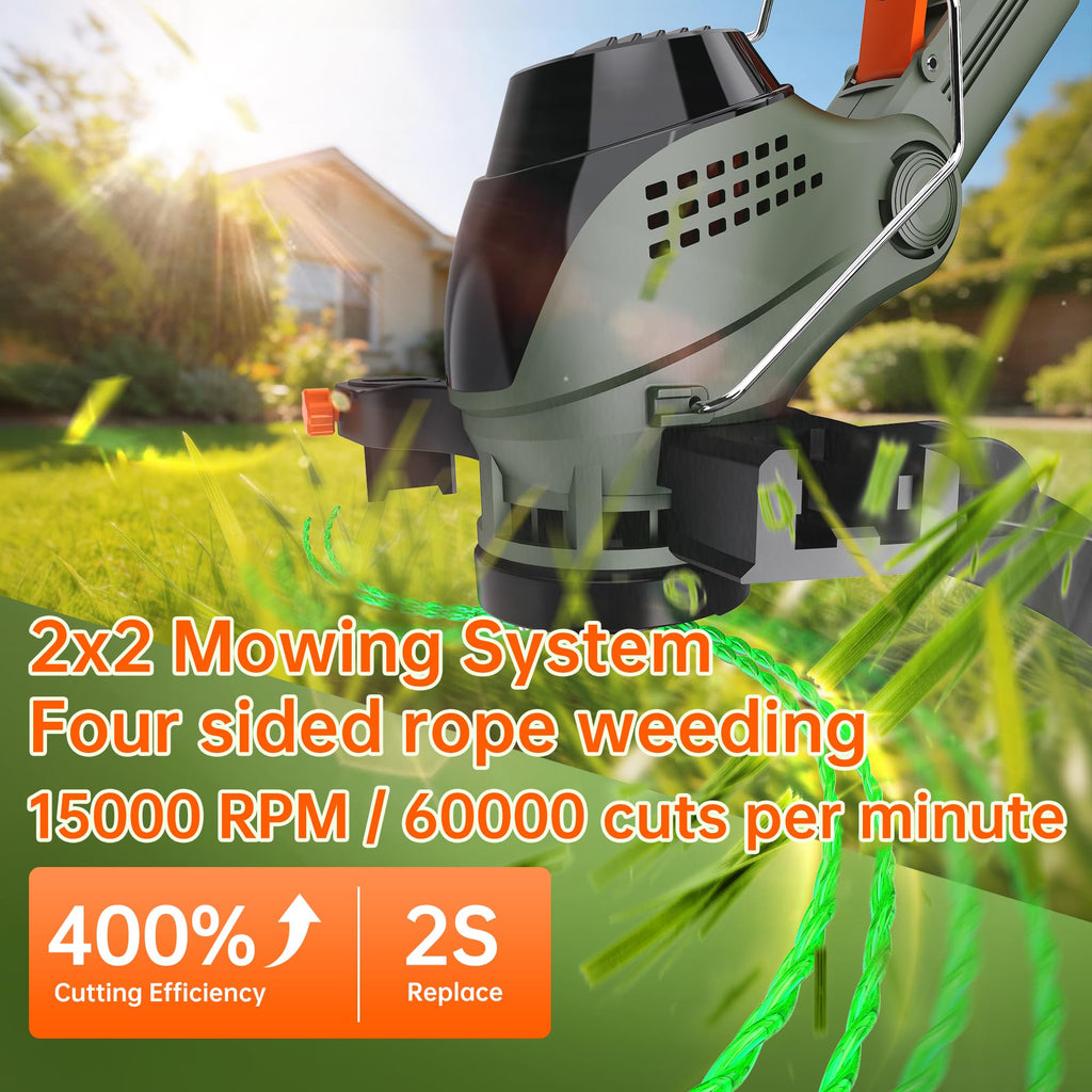 New WeGofly 13 Cordless String Trimmer 2x21V Batteries 4-in-1 Electric Weed Wacker. Retail $99.00