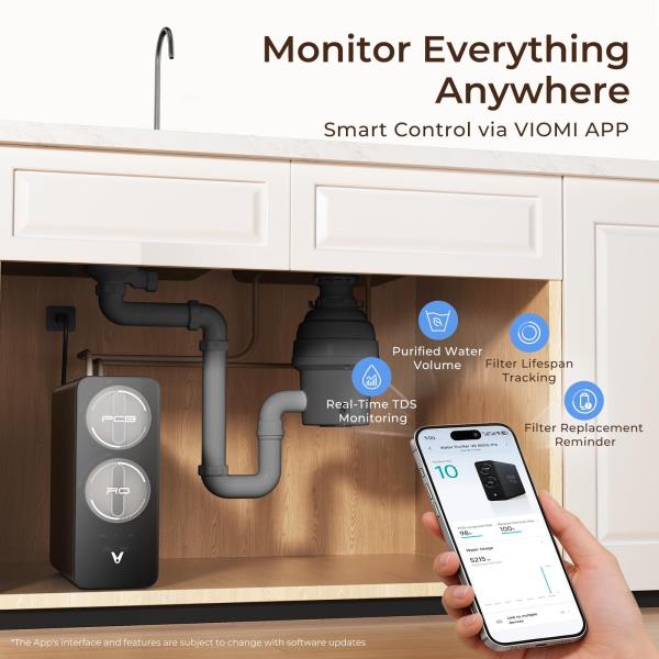 V8 PRO 800GPD Under Sink Tankless RO Water Filtration System