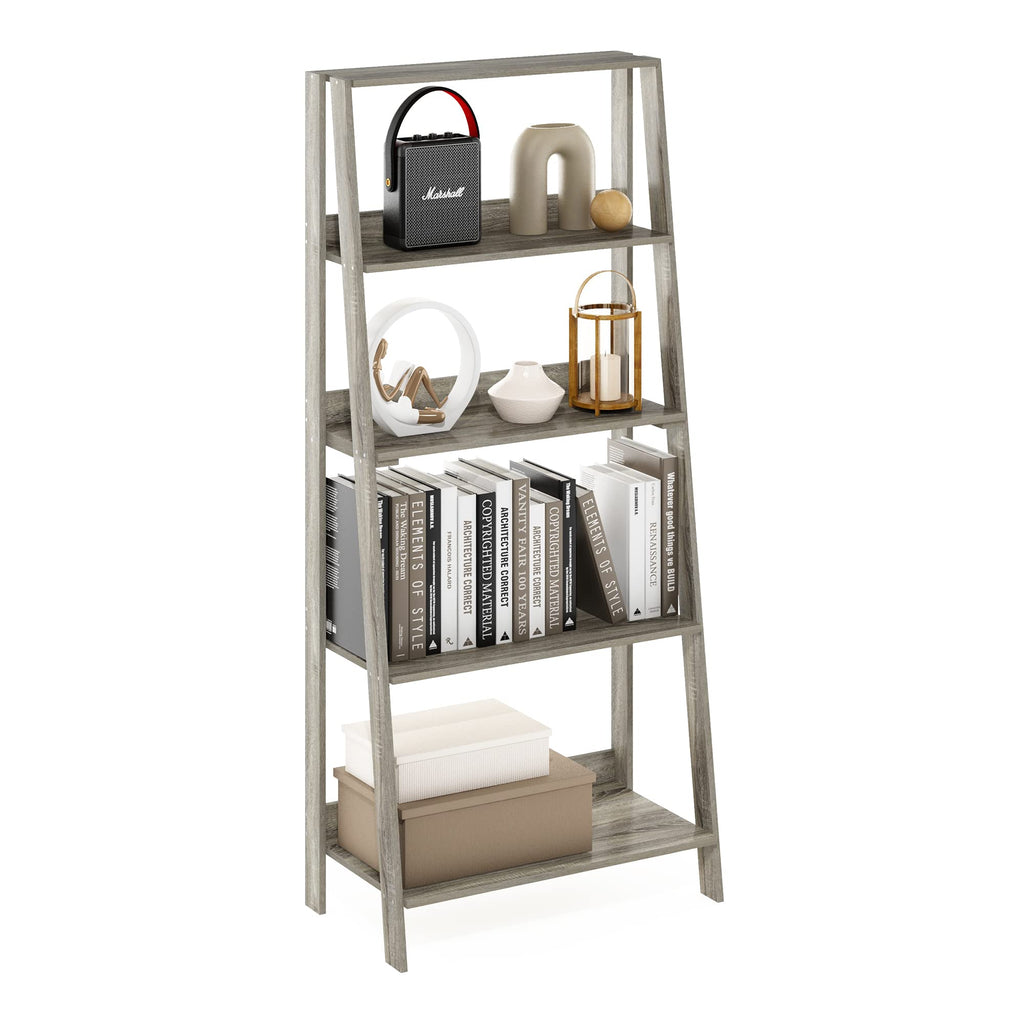 Furinno Ladder Bookcase Display Shelf, 5-Tier, French Oak Retail $46.00