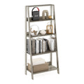 Furinno Ladder Bookcase Display Shelf, 5-Tier, French Oak Retail $46.00