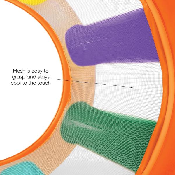 Giant Inflatable Rainbow Land Roller with Mesh Interior 67 Outer Diam. x 45 Inner Diam.