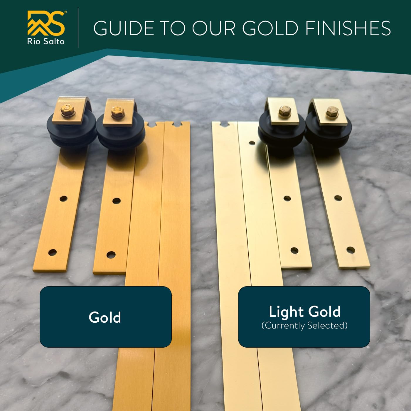 ft Adjustable Sliding Barn Door Hardware Kit Brushed Brass Finish $141.75