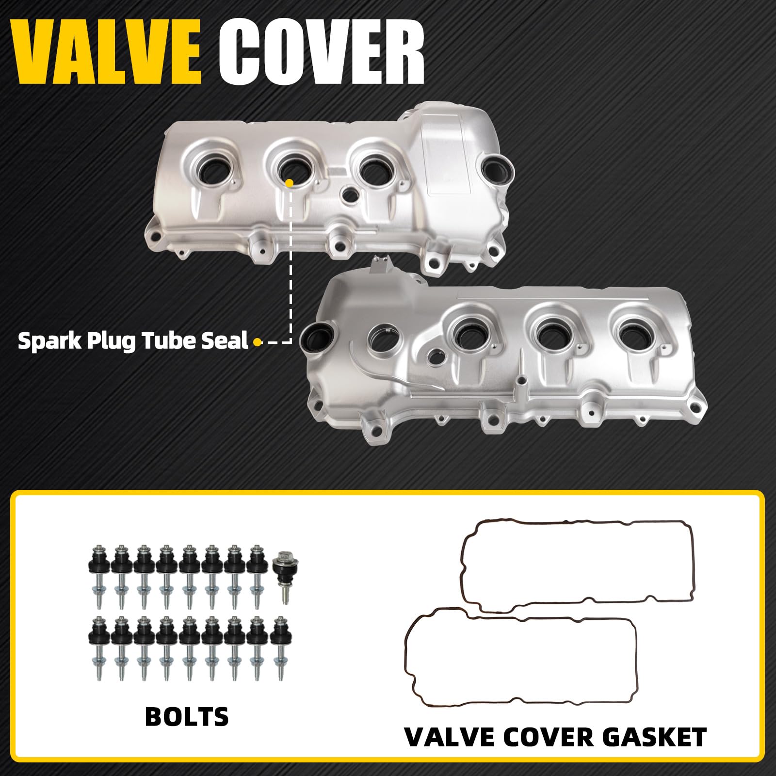 Open-Box New MILIPARTS Silver Left V6 Engine Valve Cover for FordLincoln 3.5L3.7L Retail $98