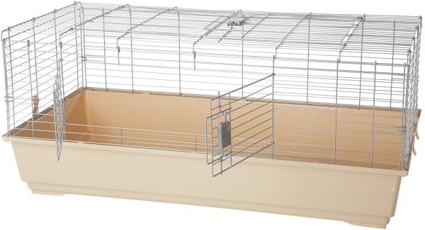 Amazon Basics Top Access Small Animal Habitat for Rabbit, Guinea Pig, Ferret & Chinchilla with Accessories, Jumbo, 48.6"L x 26.6"W x 20.6"H, Multicolor
