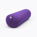 Purple Cylindrical Yoga Bolster with Washable Cotton Cover