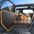 Twesync Dog Seat Cover for Back Seat, Hard Bottom Back Seat Extender, 100% Waterproof & Machine Washable, 600D Heavy Duty, Supports 400lbs for Travel & Camping, Dog Back Seat Pet Cover for Cars
