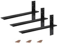 Heavy Duty Floating Shelf Brackets Black 12 Inch Thick