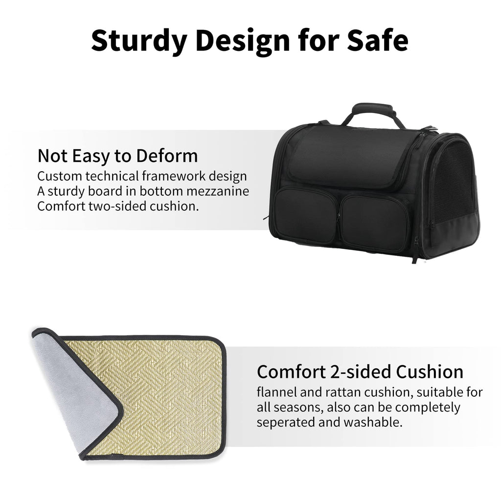 Open-Box New FUKUMARU Airline Approved Soft-Sided Pet Carrier w 4 Mesh Windows 15 lb Retail $32.00