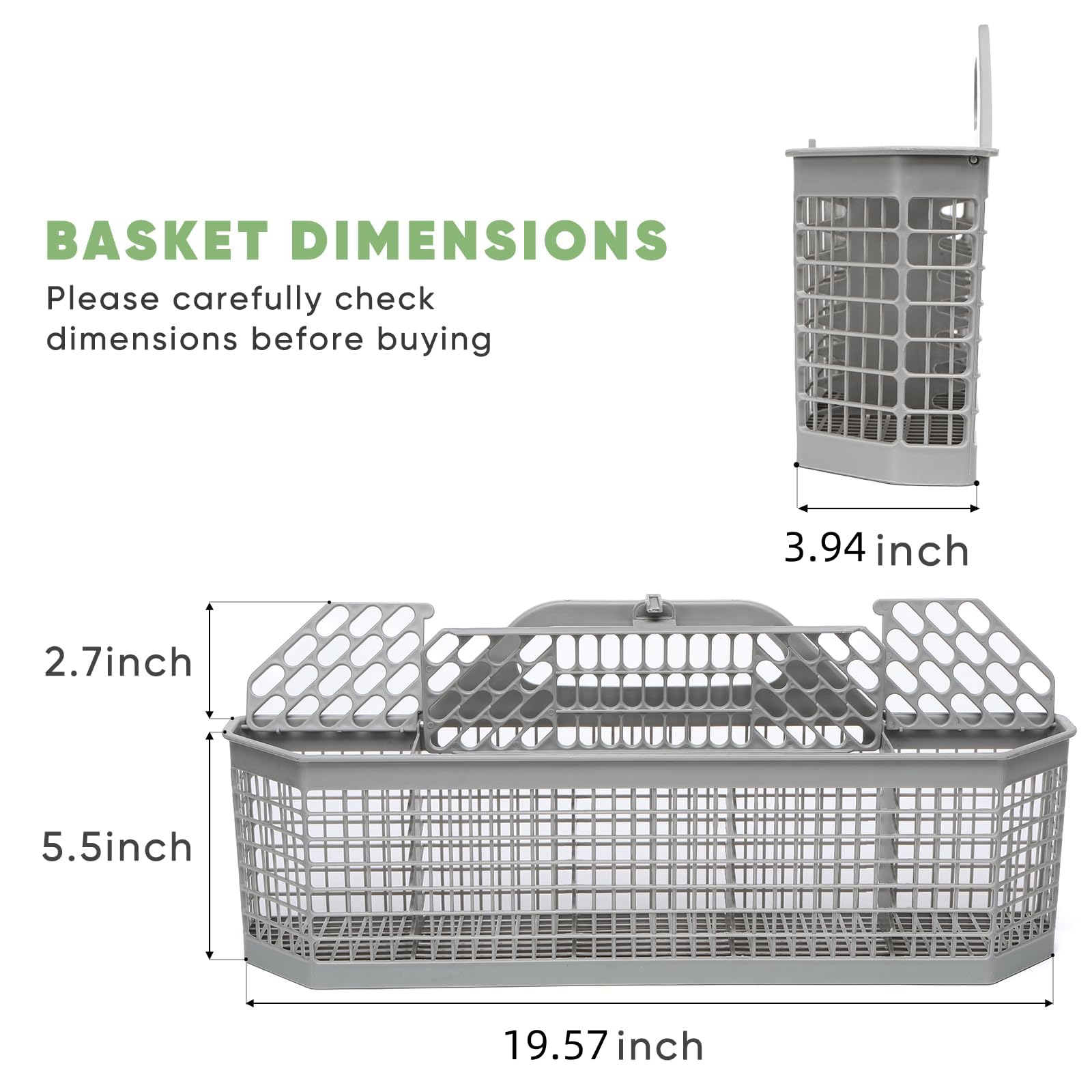 WD28X10128 Universal Dishwasher Utensil Basket Compatible with GE Whirlpool Kenmore LG
