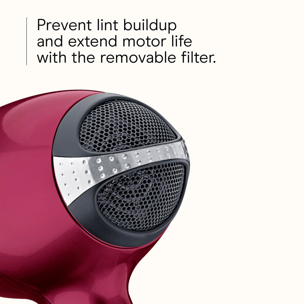 Conair Infiniti Pro Hair Dryer w Diffuser Concentrator  Bonus Brush - Tourmaline Ceramic - Burgundy