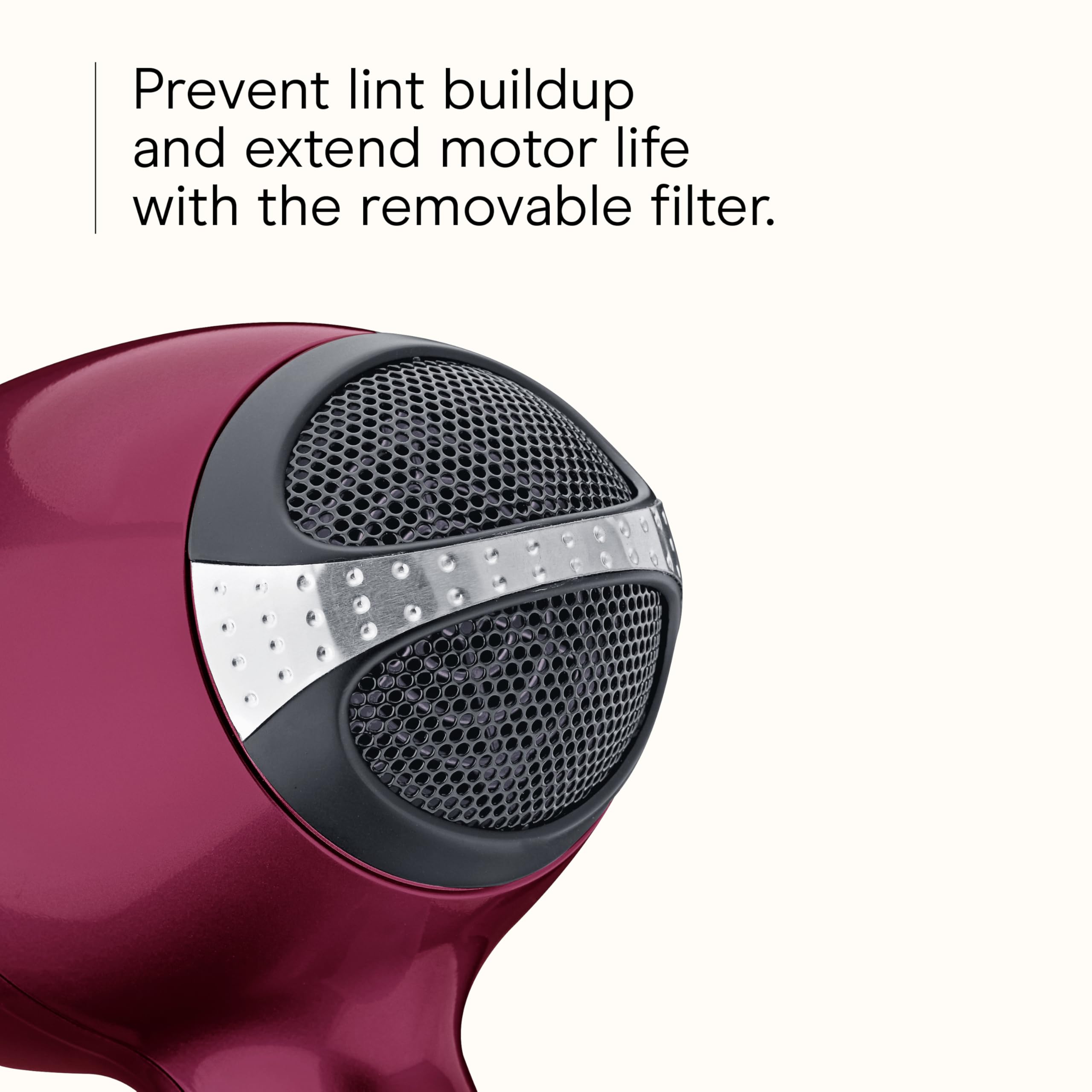 Conair Infiniti Pro Hair Dryer w Diffuser Concentrator  Bonus Brush - Tourmaline Ceramic - Burgundy