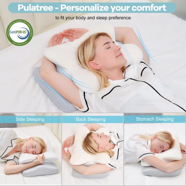 Cervical Pillow for Neck Contour Memory Foam Ergonomic Orthopedic Bed Pillow Queen