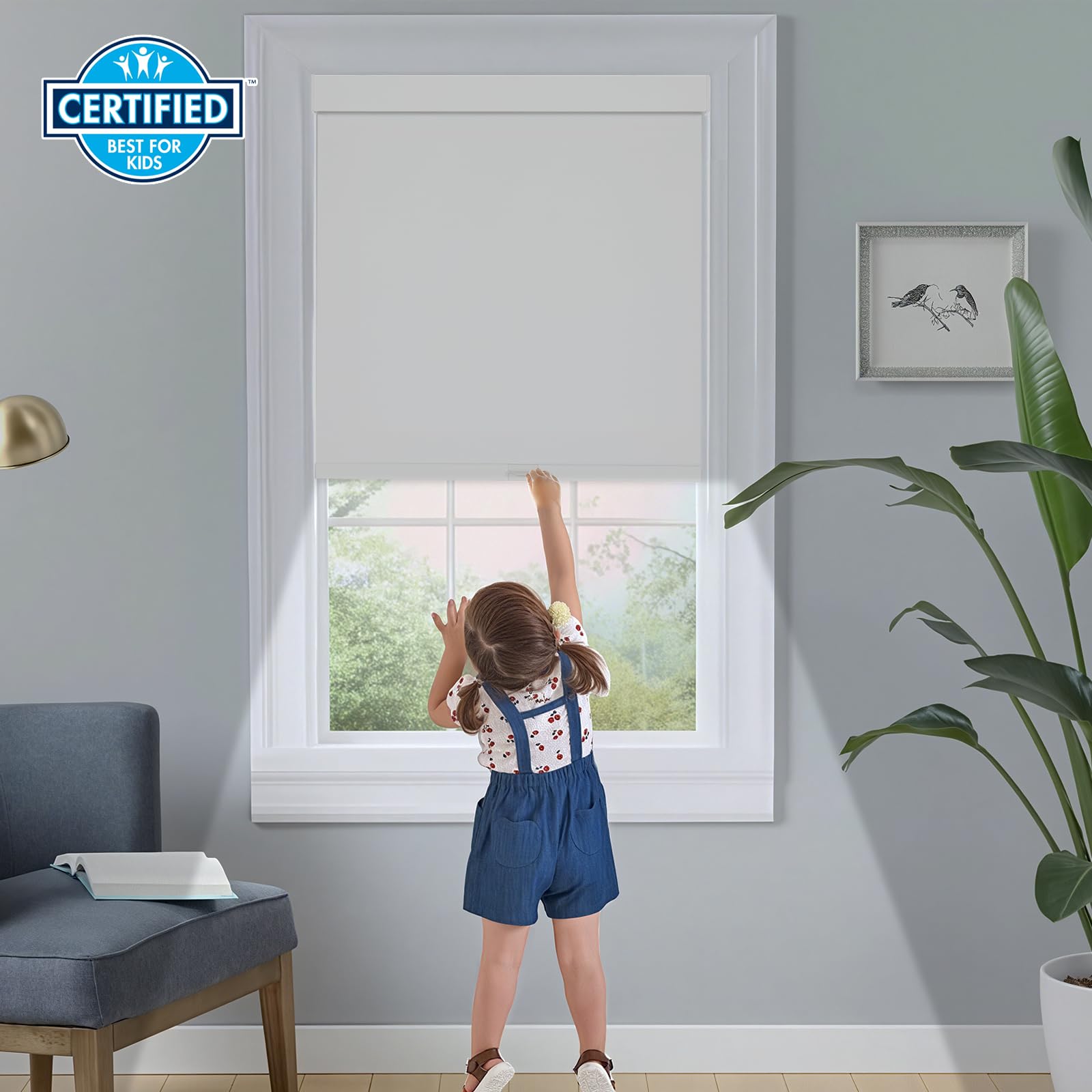 New Persilux Cordless Blackout Thermal 27x72H White Roller Shades Retail $48.00