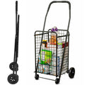 Folding Utility Cart with Wheels Stair Climber for Grocery and Laundry 7.5 Pounds 90 Pound Capacity