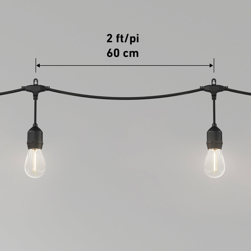 artika Blaze 20 LED Bulbs 42 ft Outdoor Solar String Lights - Dusk to Dawn - Matte Black Retail $45.00