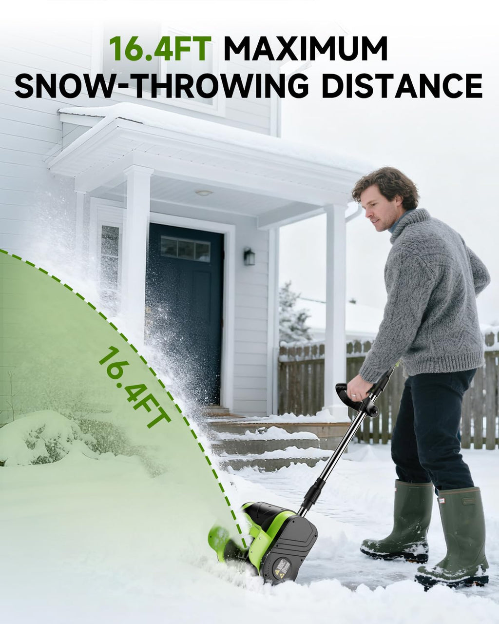New/open box 20V 12in Cordless Brushless Motor Electric Snow Shovel
