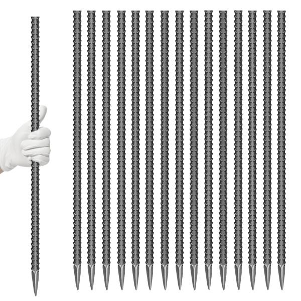 16 Pcs 24-Inch Garden Ground Stakes Galvanized Steel Staples Retail $46.00