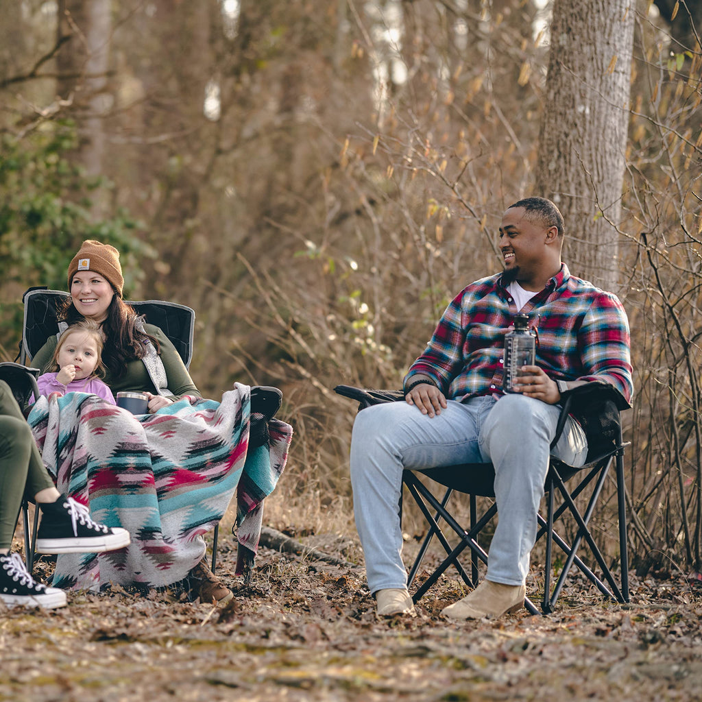 Open-Box New SUNNYFEEL XXL Oversized Folding Camping Chair - 800 LBS Capacity Carbon Black