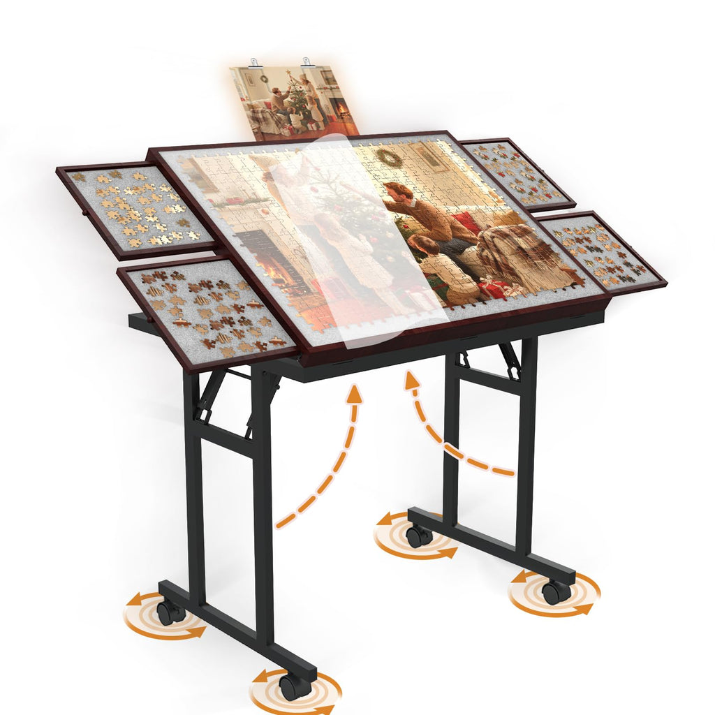 New Doerpuz PPZTT1500-03 Folding Puzzle Table 1500 Pc 5-Angle Adj Drawers Retail $109.00