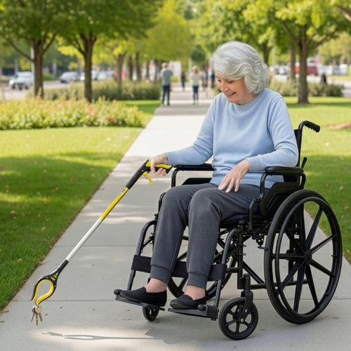 '-Pack Yellow Grabber Reacher Mobility Aid Tool with Rotating Jaw 34  21