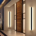 Modern Black 47.3 Dimmable Linear Exterior Wall Sconce