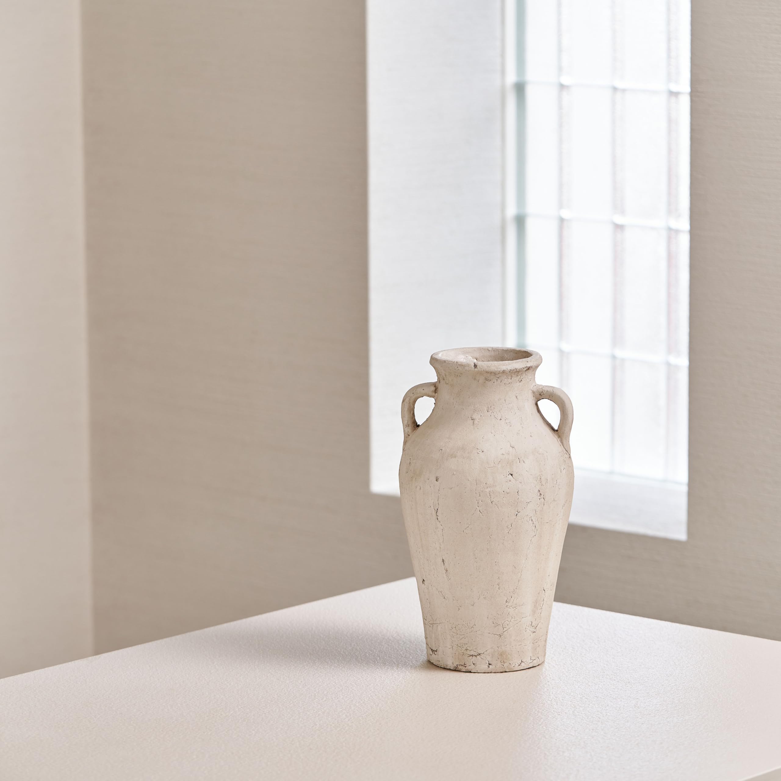 New LB2 Rustic Ceramic Zen Style Vase - 13.4 Tall