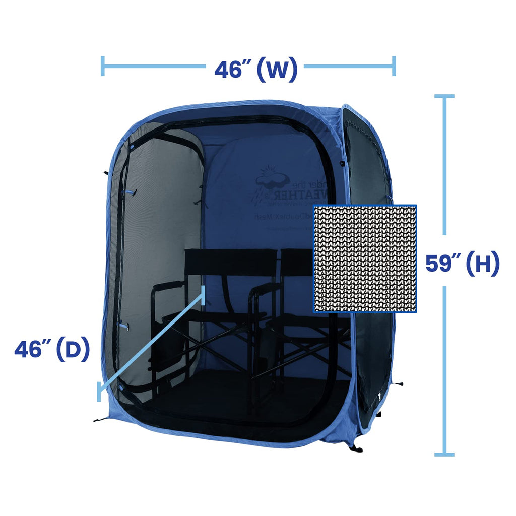 WeatherPod MyPod Mesh 1-2 Person Pop-Up Screen Tent Pod BugMosquito Protection UPF 50 Navy