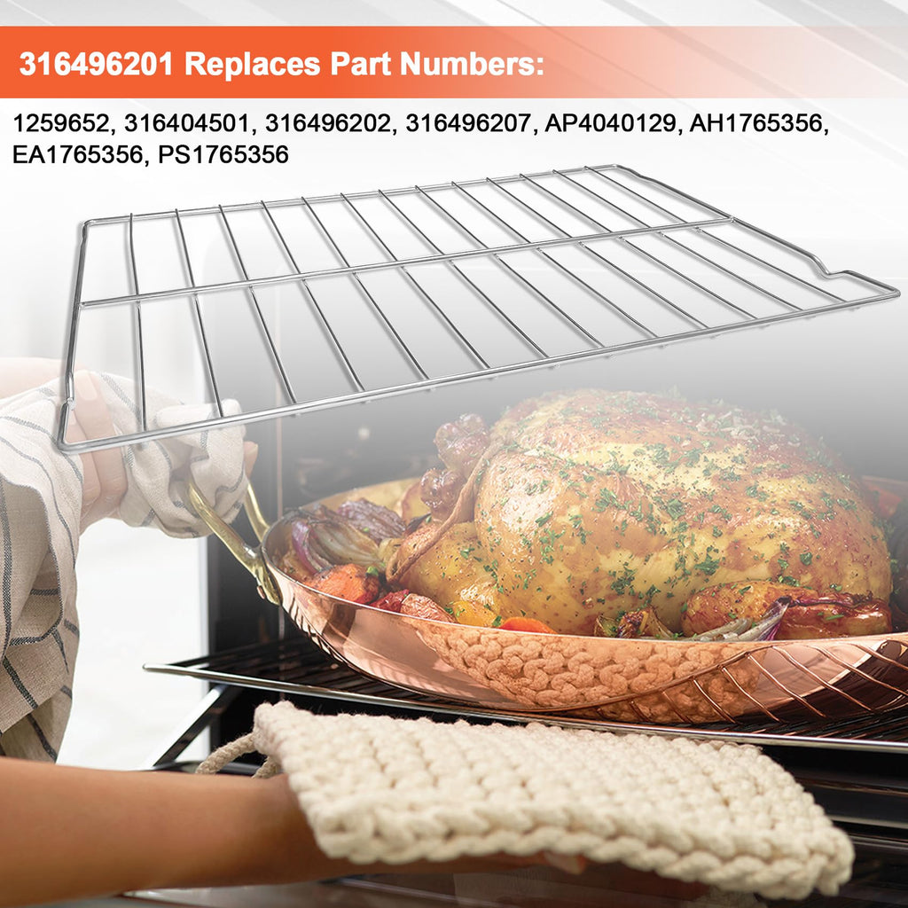 2Pcs Upgraded 304 Stainless Steel 316496201 316496202 Oven Rack Replacement for Frigidaire GE Stove. 24.2"x16" Oven Rack - For Standard 24.25" Ovens?First Step to Perfect Fit?Measure Before You Order Retail $59.00