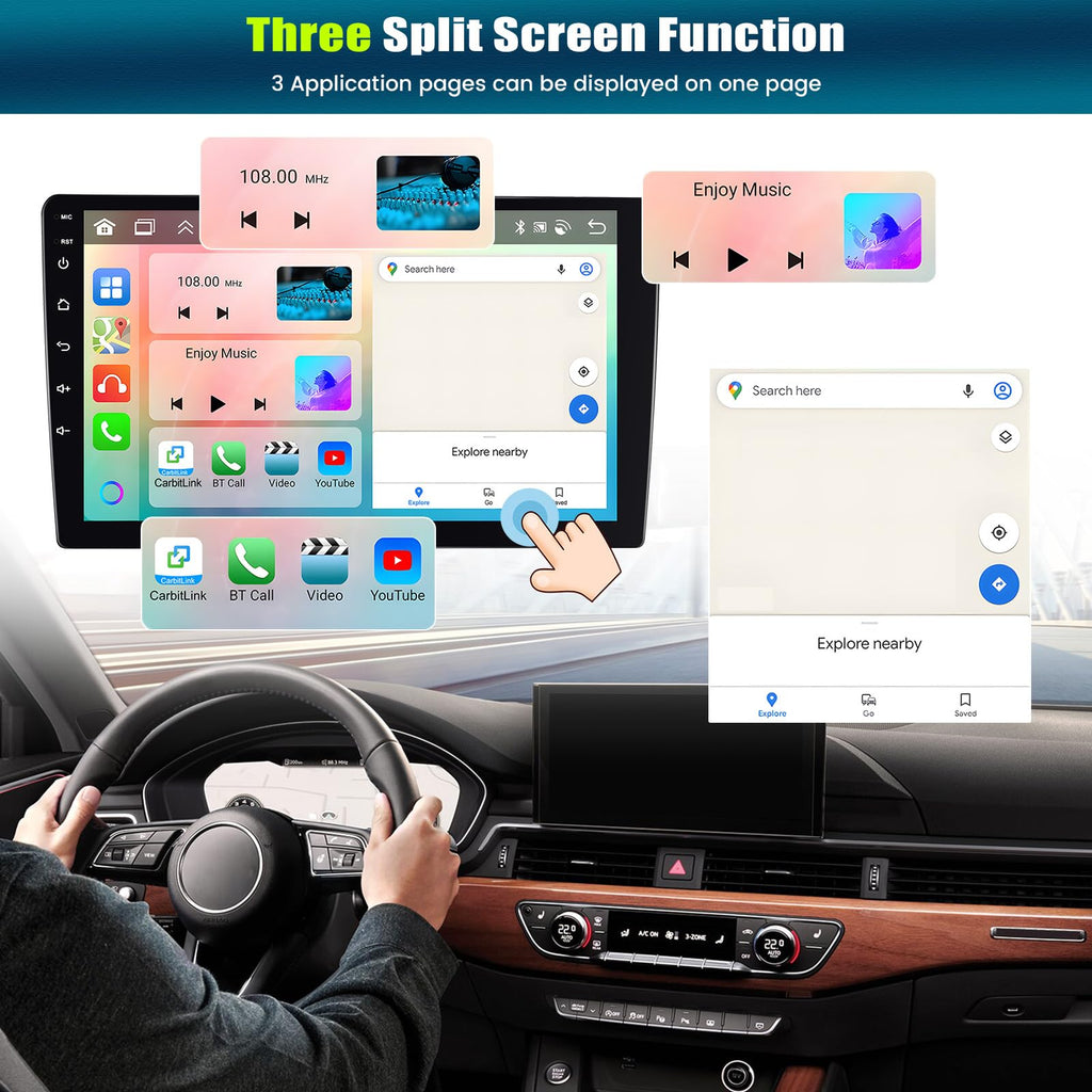 Inch Android 13 Car Stereo for Ford Mustang 2015-2020 with Wireless CarPlay  Auto GPS