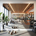 Wall-Mounted Gym Mirror 48x24 2PCS Tempered Glass