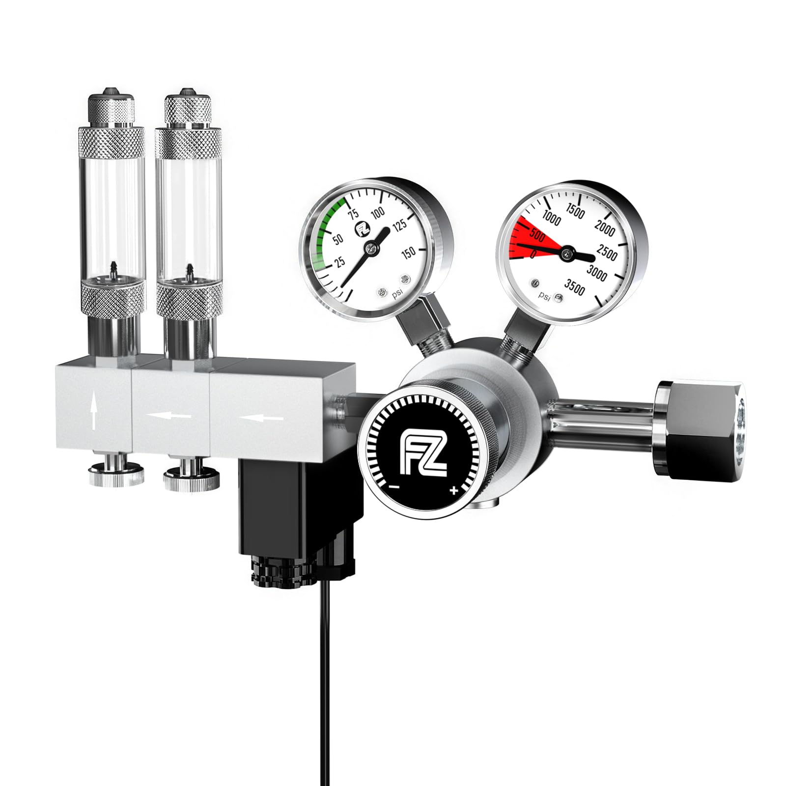 Aquarium Pro Series Dual Stage CO2 Regulator DC Solenoid Precision Needle Valve Retail $135.00