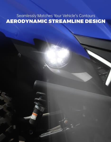 LED Headlights with High Low Beam for Yamaha YXZ 1000R and Wolverine X2 X4