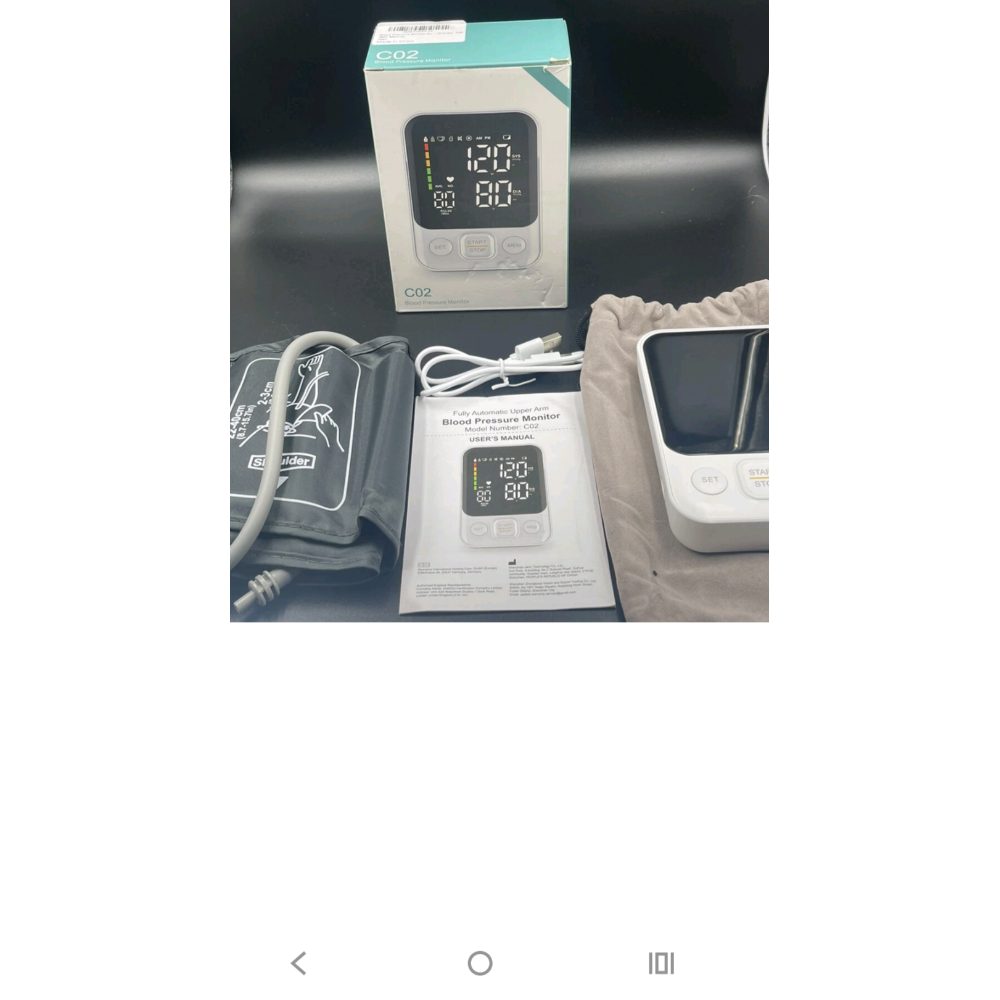 C02 Automatic Blood Pressure Monitor White Retail $25.00