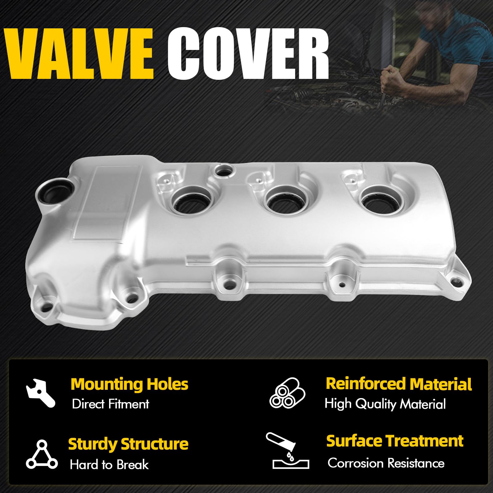 Open-Box New MILIPARTS Silver Left V6 Engine Valve Cover for FordLincoln 3.5L3.7L Retail $98