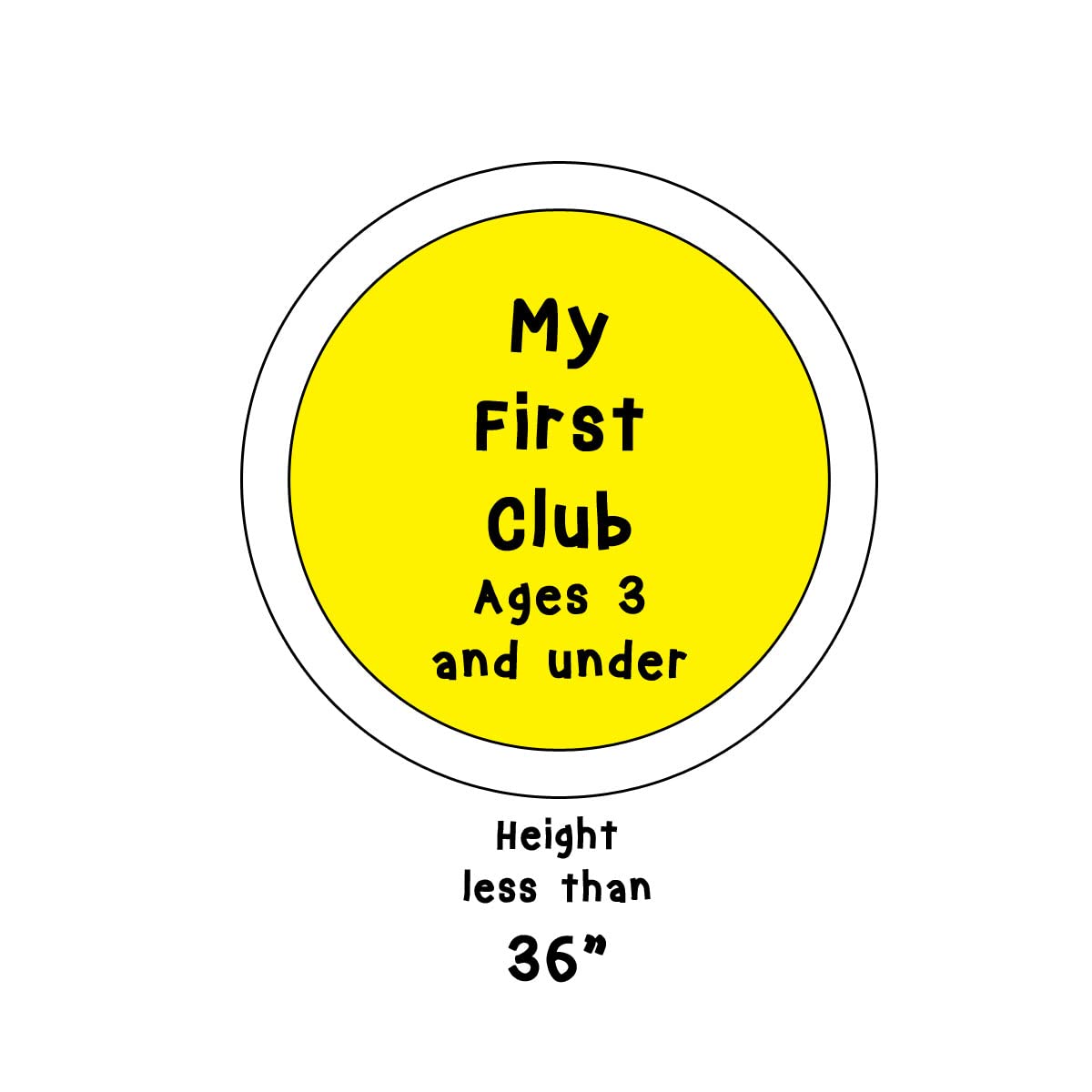 Yellow Junior Golf Putter 18-inch Right-Handed Ages 3  Under