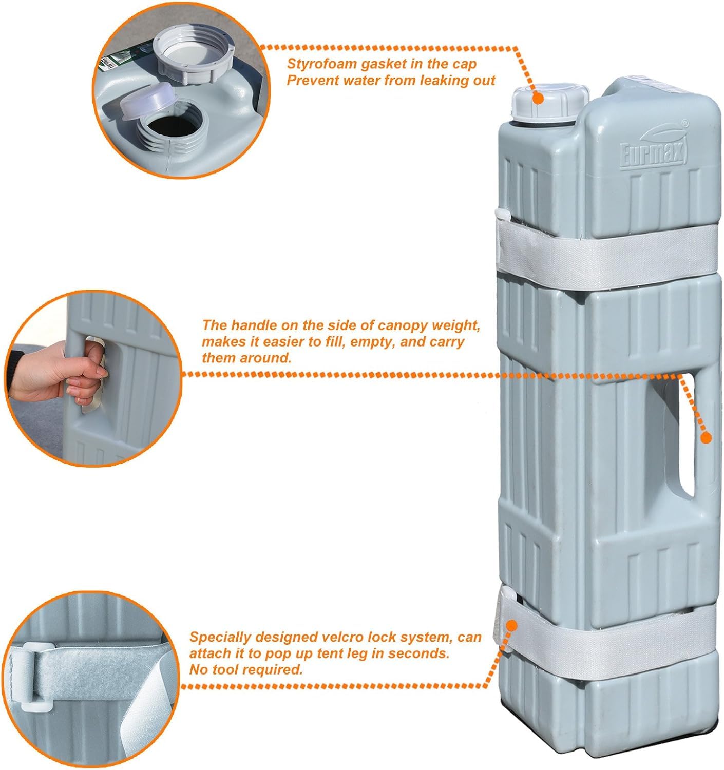 New Eurmax USA 4-Pack Universal Canopy Leg Weights Multi-Fill for Tents  Gazebos Retail $82.00