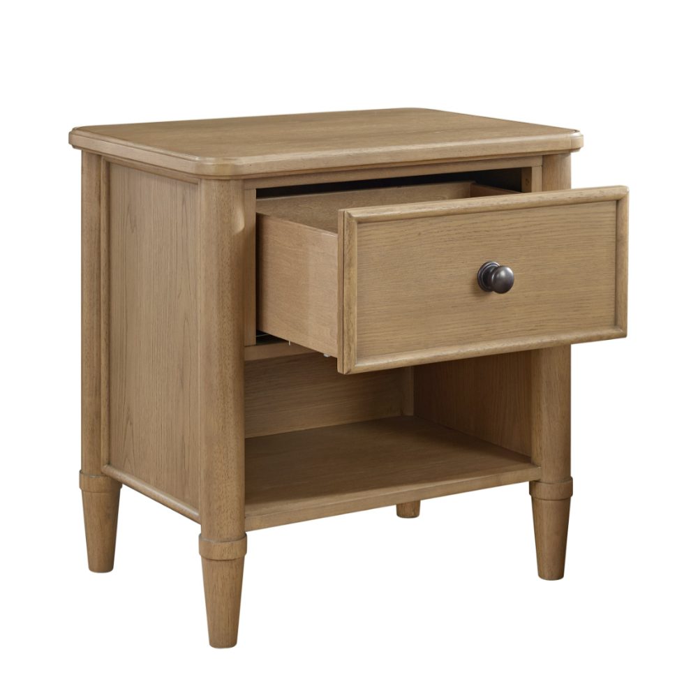 Rustic Oak Nightstand with Drawer and Shelf Retail $150.00